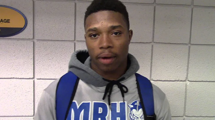 Romelle Person, Maplewood Richmond Heights, talks after semifinal win
