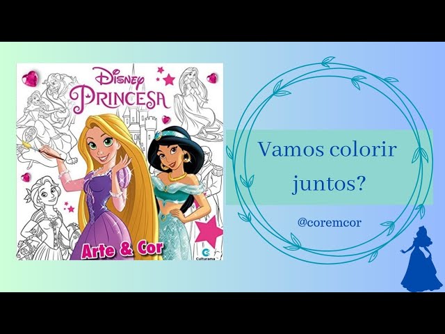 Livro Desenhos Para Colorir Disney Princesas Arte e Cor Culturama