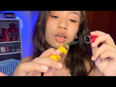 ASMR ~ FAST and AGGRESSIVE Makeup Application | Some Mouth Sounds | Loads of Tongue Clicking 💋💄