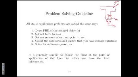 4.14 Static Equilibrium Problem Solving Guidelines