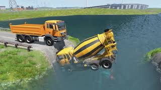 Truck Man TGS | Cars Vs Potholes #7 - BeamNG.Drive - Beamng 4 Crash