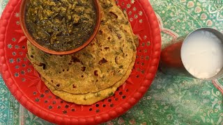 Mustard Green Gram Flour Roti With Butter Milk //24 Dec 2023