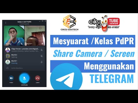 Telegram Mesyuarat Atau Kelas Pdpr Bersemuka Dan Share Screen Dengan Kumpulan Telegram Youtube