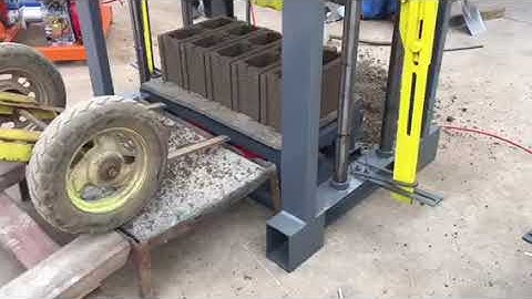 QTJ4-40 block making machine produce 6 inches hollow blocks