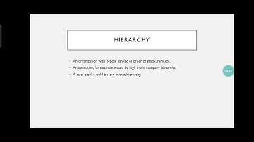 What is hierarchy in Political science????