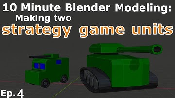 Modeling TWO RTS-MILITARY UNITS in 10 MINUTES in BLENDER   -   10 Minute Modeling Challenge #4