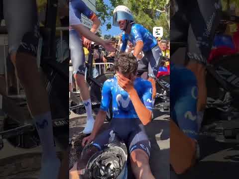 🥵 Quel coup de chaud pour Cian UIjtdebroeks perclus de crampes #tourdefrance #cycling #timetrial
