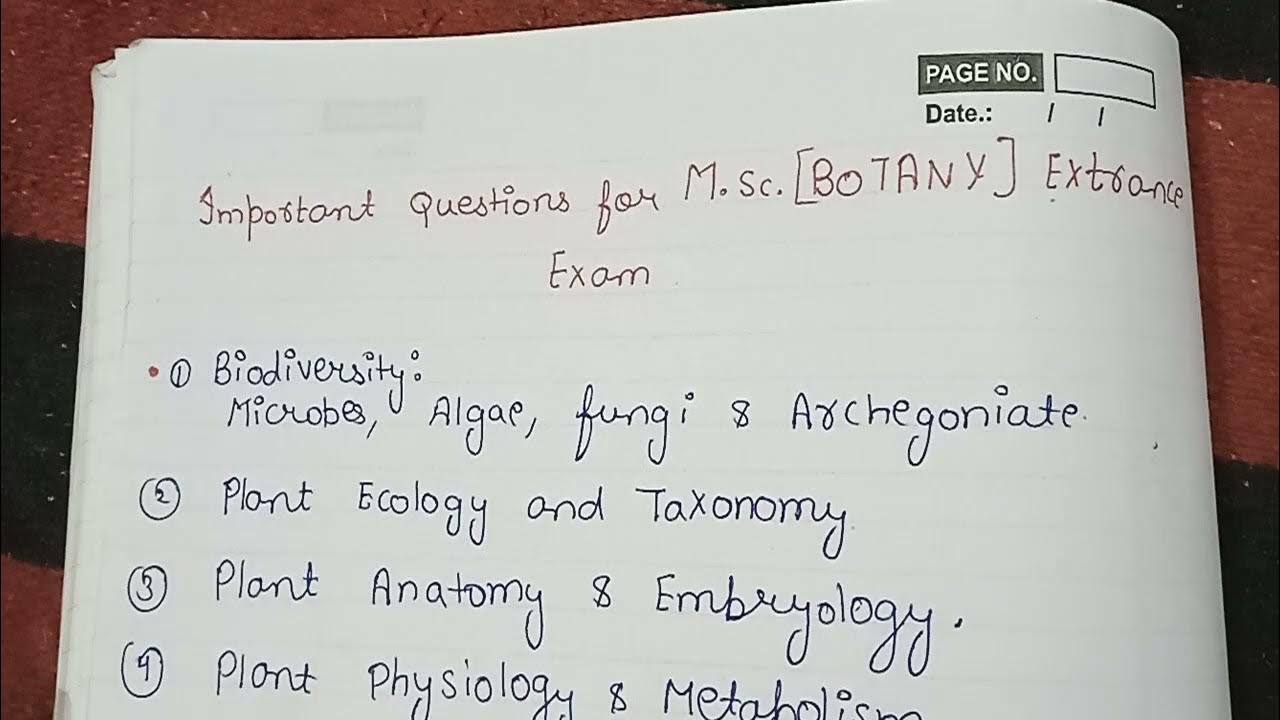 important-question-for-msc-botany-entrance-exam-youtube
