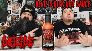 We tried DEVIL'S DICK HOT SAUCE from DEICIDE!!! | heavy metal hot sauce