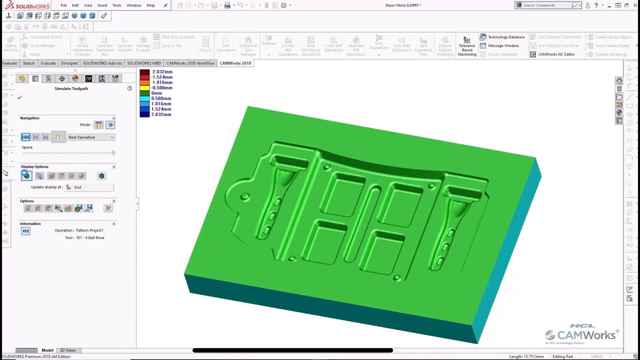 3軸加工 - CAMWorks によるデータ作成の自動化
