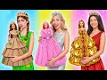 リッチ vs ブローク vs ギガリッチバービー人形の変身 | 面白いチャレンジ Multi DO Girls