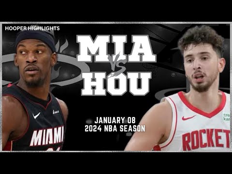 Miami Heat vs Houston Rockets Full Game Highlights | Jan 8 | 2024 NBA Season