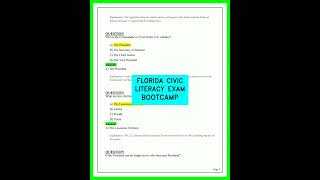 Florida Civic Literacy Exam Bootcamp: A Comprehensive Guide to Passing Your Exam With High Scores!
