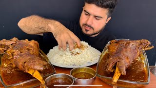 ASMR EATING SPICY 2 MUTTON LEG CURRY WHITE RICE || REAL MUKBANG(NO TALKING)