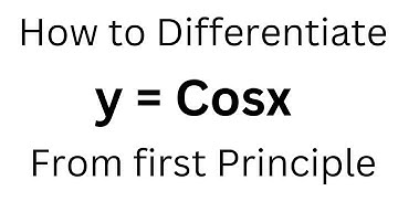 Derivative of Cos(x) by first Principle
