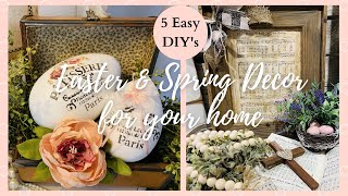 5 EASTER & SPRING DIY'S FOR YOUR HOME! RUSTIC SHABBY FRENCH COUNTRY FARMHOUSE DECOR