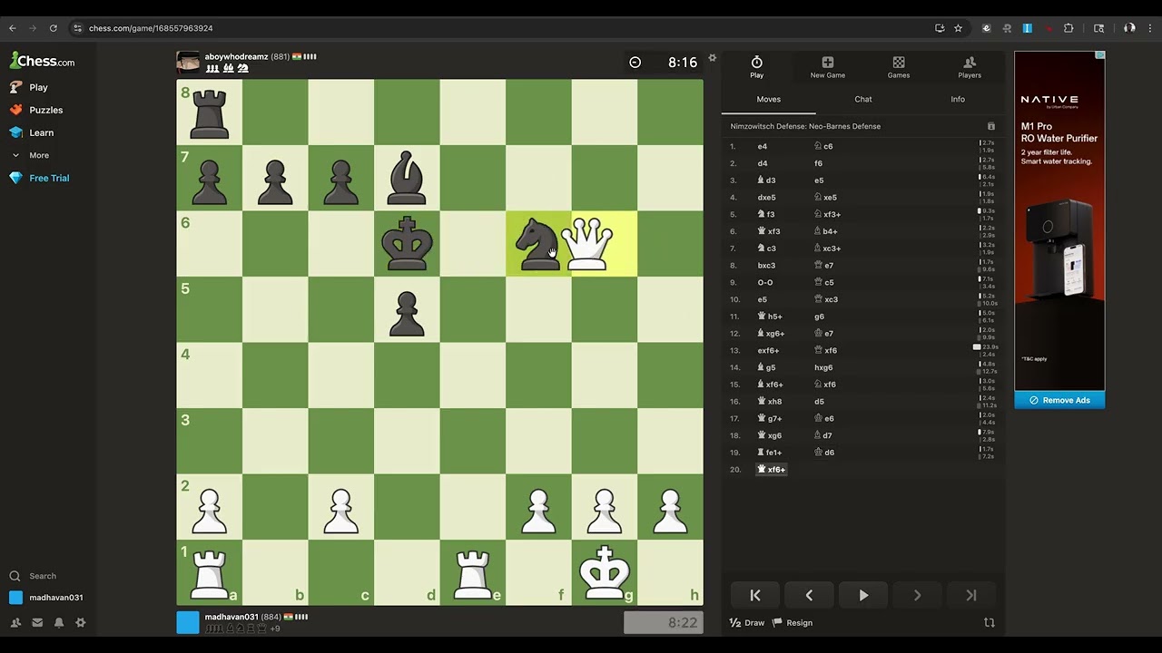 chess Easy wiining bored