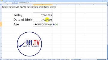 কিভাবে আপরি MS EXCEL আপনার সঠিক বয়েস নির্ণয় করবেন || HA Academy