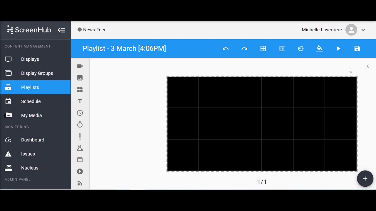 ScreenHub - Creating a Playlist
