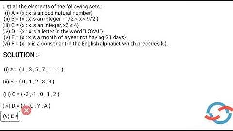List all the elements of the following sets :(i) A = {x : x is an odd natural ..... I CLASS 11 SETS