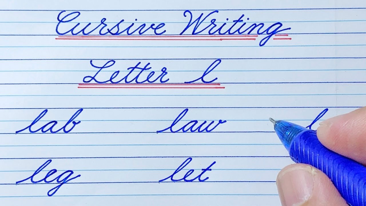 Cursive Writing a to z Challenge Day 12 Letter l | Cursive Handwriting ...