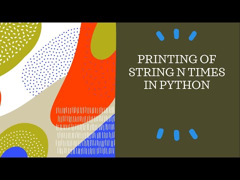 printing of string n times in python