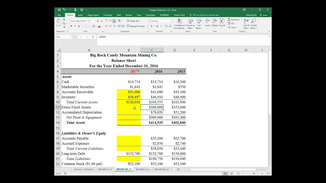 [FIN 3250] Ch. 5 Pro-forma Balance Sheet - YouTube