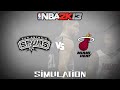 NBA 2K13 2012 San Antonio Spurs Vs Miami Heat Gameplay Simulation
