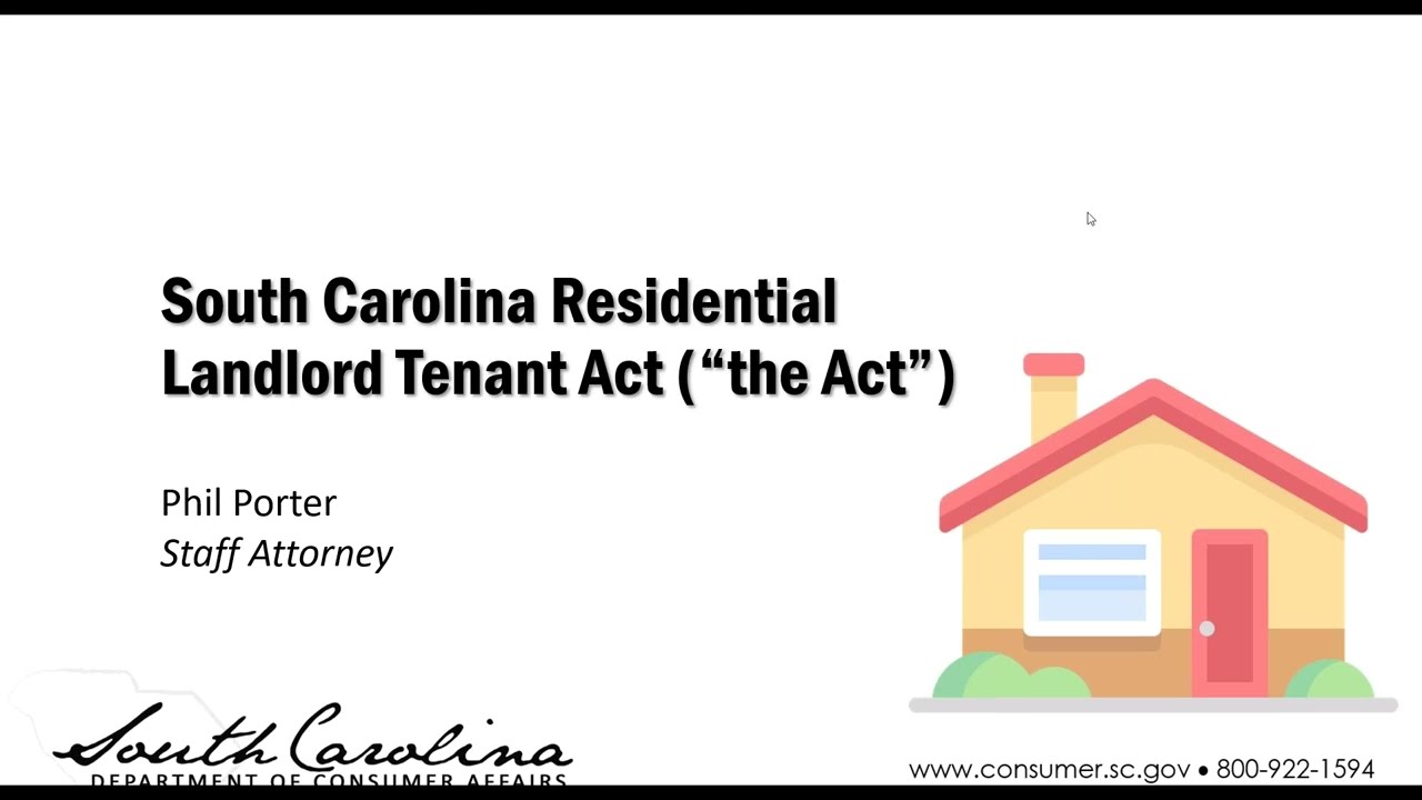 South Carolina Residential Landlord Tenant Act An Overview YouTube