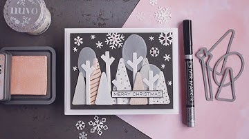 Glittery Winter Wonderland - Creating a Scene with Die Cuts