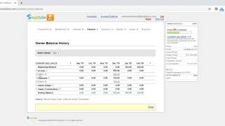 Overview of Owner Balance History Page