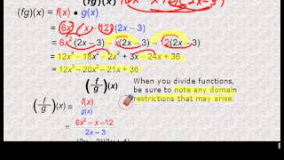 Algebra 2 Section 9-4 Composite Functions