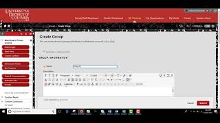 Creating Single Group in Blackboard Course