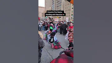 Canada Indigenous People Showing Solidarity With Palestine Freepalestine 