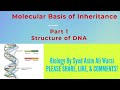 Molecular Basis Of Inheritance/ Structure of DNA/🧬 / Lecture 1 2024