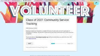 Community Service Hours Tracking Instructions