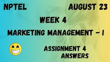 Assignment 4 | Marketing Management - I Week 4 | NPTEL @HanumansView