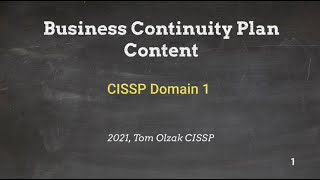 Business Continuity Plan Sub-Plans and Procedures