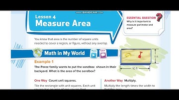Grade 4 Chapter 13 Lesson 4 Measure Area