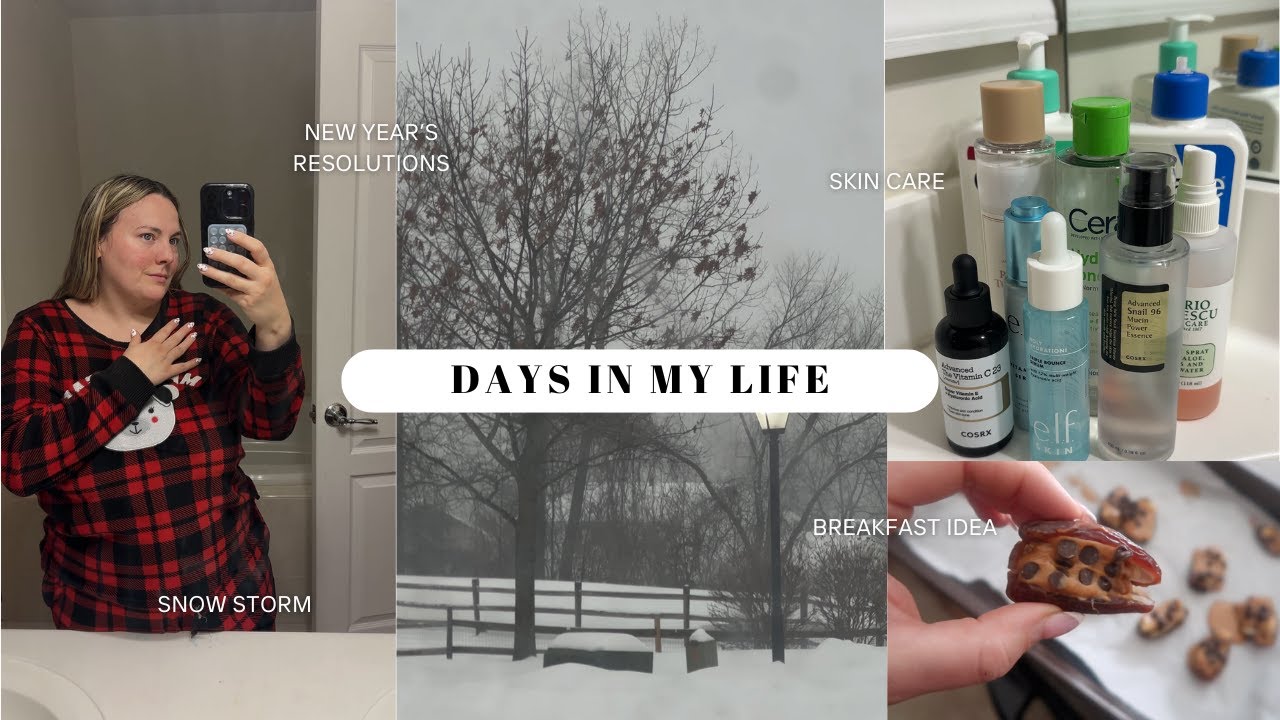 DAYS IN MY LIFE / SNOW STORM, SKIN CARE, BREAKFAST IDEA, NEW YEARS RESOLUTIONS