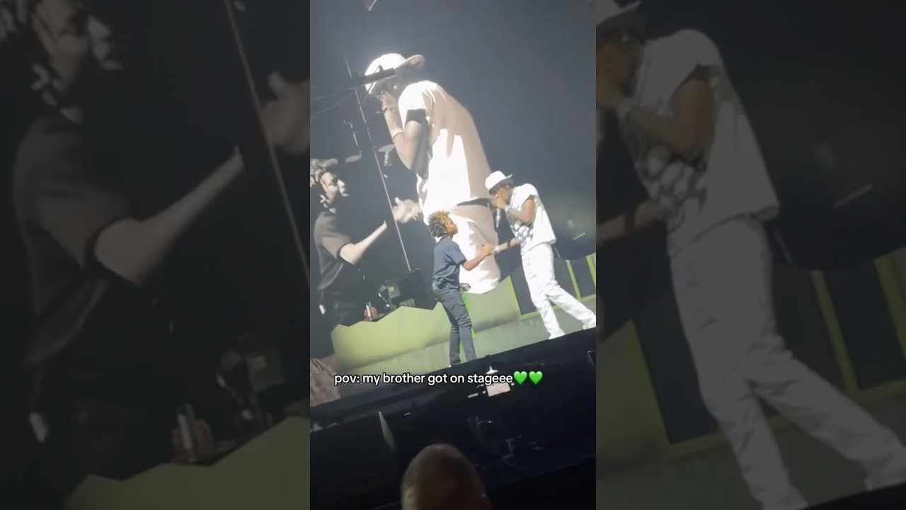 NBA YoungBoy made a kid's night by bringing him on stage to perform with him 💚 