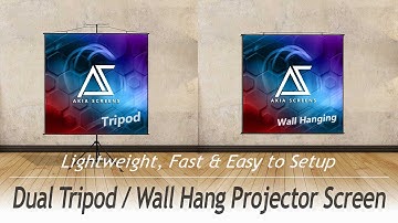 AKIA Screens® 2 in 1 Portable Indoor/Outdoor Tripod Stand/Wall Hanging Projection Projection Screen