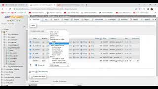 Cara Menghapus All Tabel di phpmyadmin
