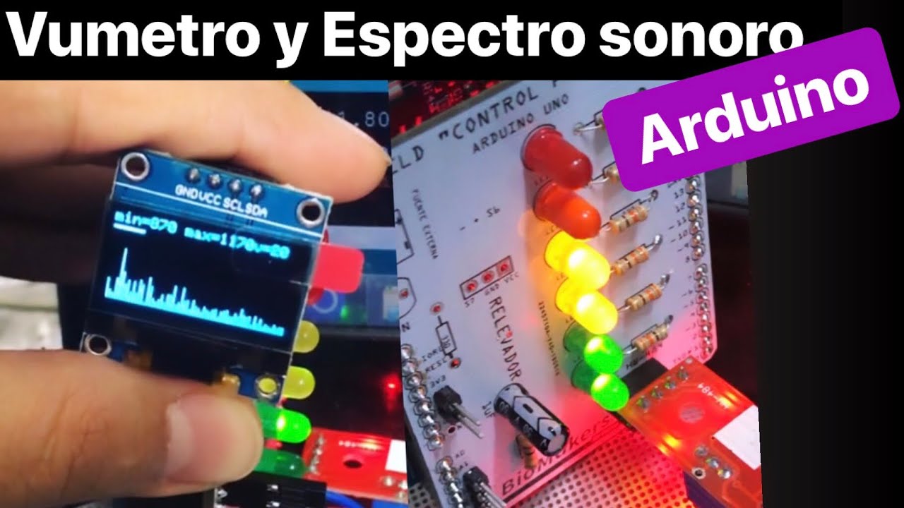 Arduino Audioritmico -Luces + OLED [Vumetro y Espectro Sonoro