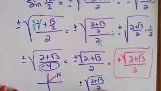 precal 5 5 half angle lesson video
