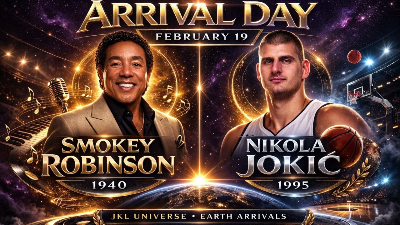 Arrival Day Duo (Feb 19) — Smokey Robinson (1940) + Nikola Jokić (1995) | Cinematic TV Version