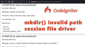 Mengatasi Error Message: mkdir(): Invalid path Codeigniter