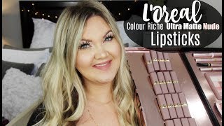 LOREAL COLOUR RICHE ULTRA MATTE NUDE LIPSTICKS!!!!!