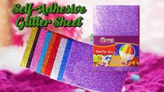 Self-adhesive Glitter sheet unboxing. || Project file decoration material.