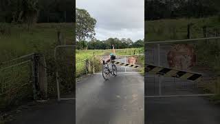 Young Cyclist Slams Into Gate After Brakes Fail
